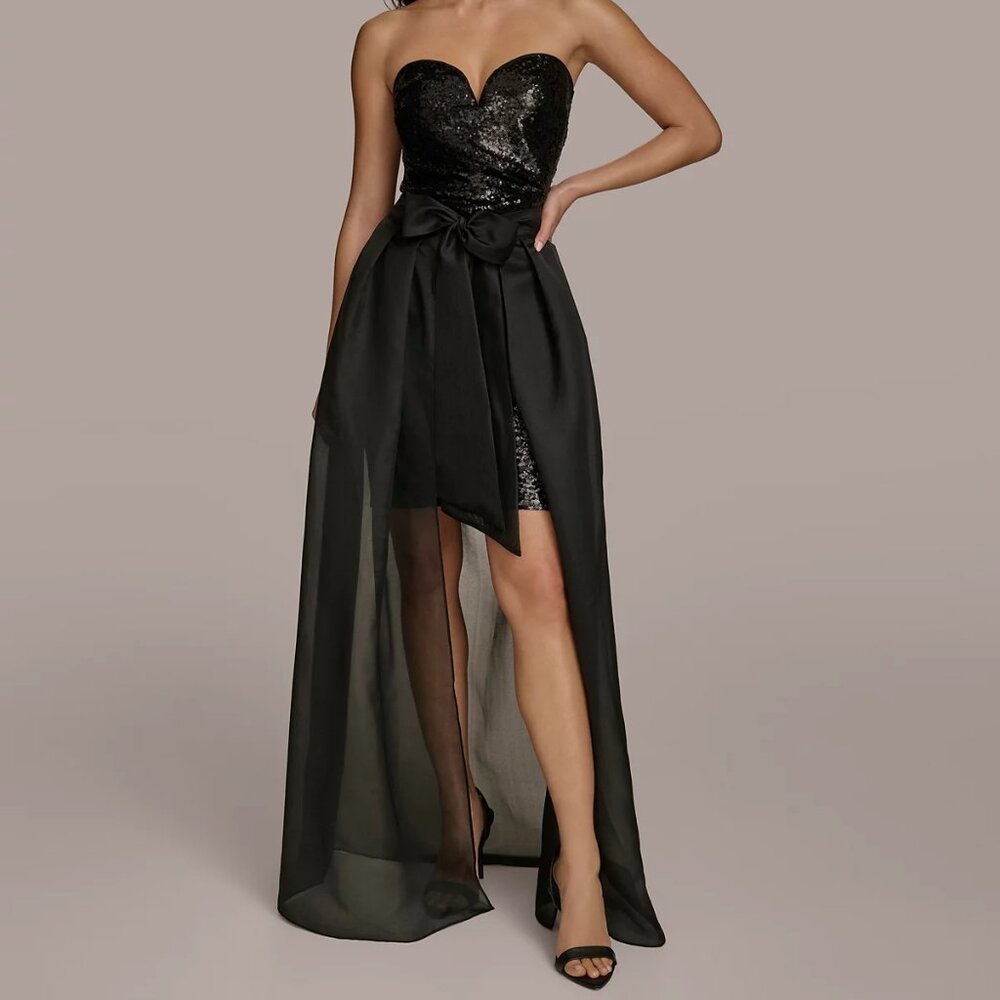 Donna Karan Sequin Dress with outer skirt - size 2